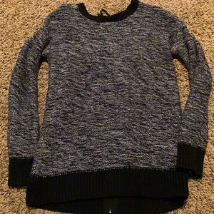 Market and Spruce Black Zip Back Sweater